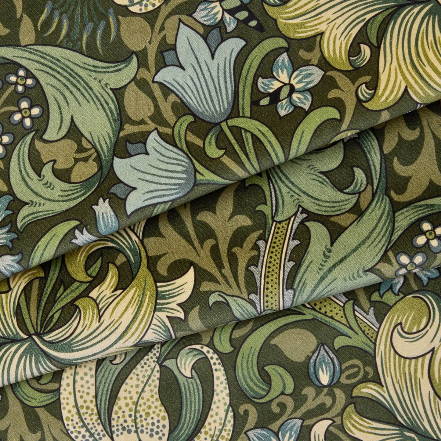 Golden Lily Velvet Fabric - Verde - House of Hackney - 1 - FA - GOL - VE - VER - XXX - XXX - Premier Wallcovering