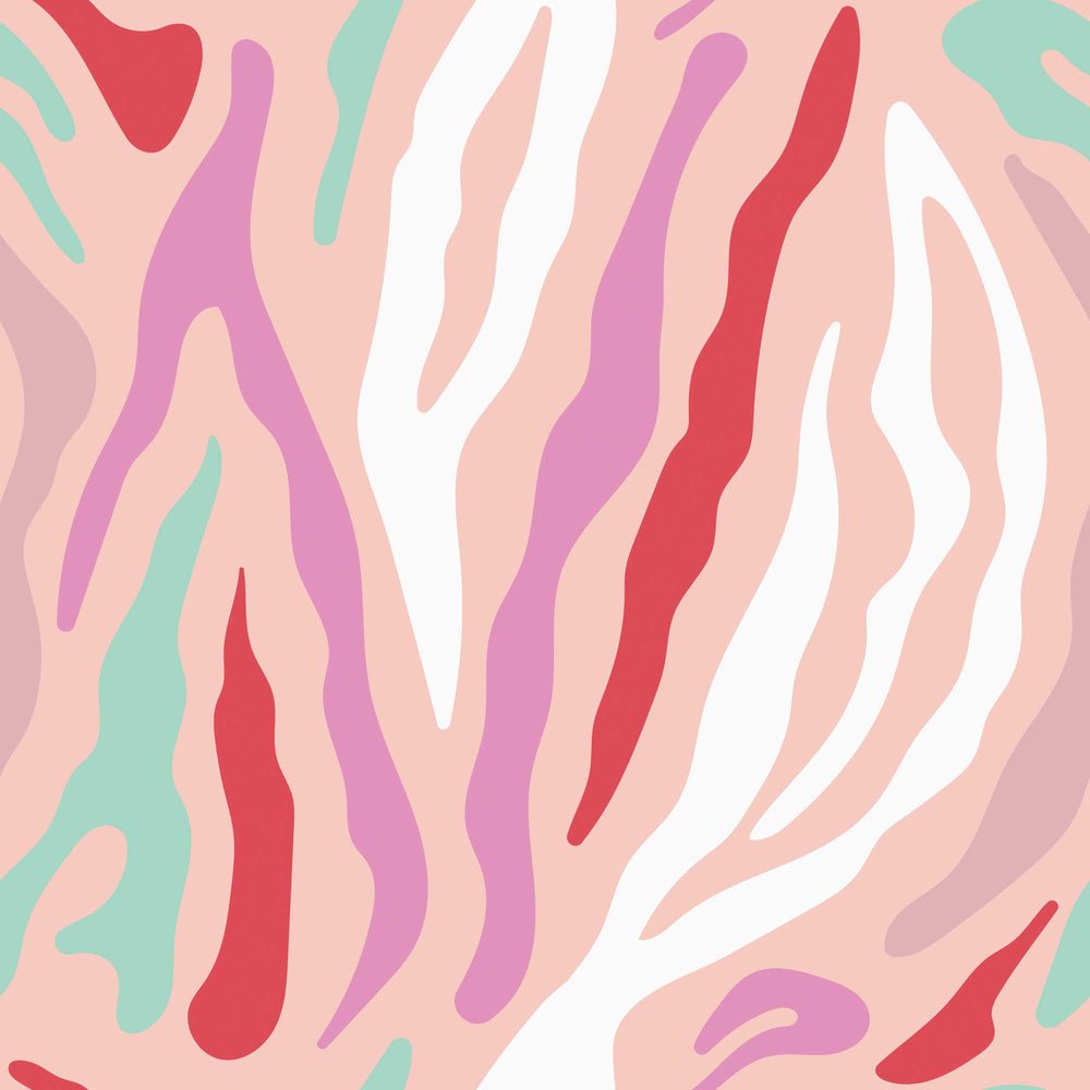 Good Vibrations Wallpaper - Candy Pink, Strawberry Red & Mint - Lust Home - LH900029 - Premier Wallcovering