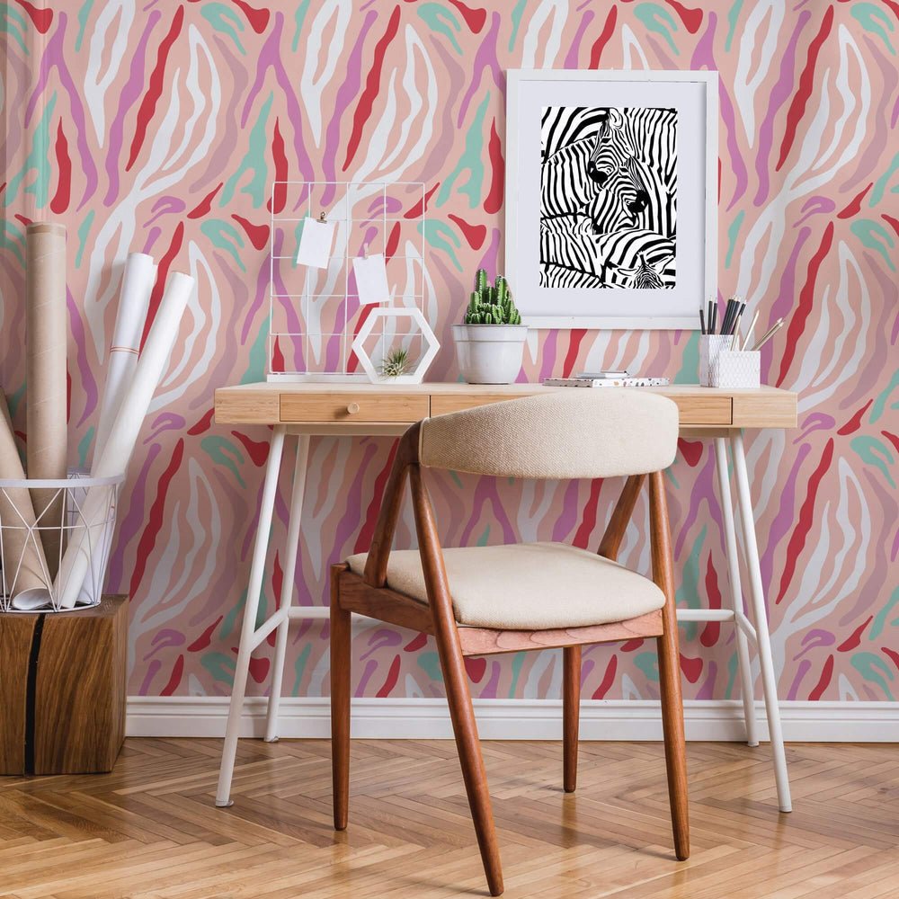 Good Vibrations Wallpaper - Candy Pink, Strawberry Red & Mint - Lust Home - LH900029 - Premier Wallcovering