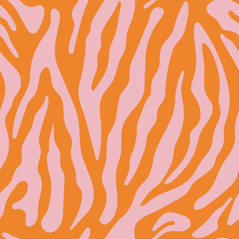 Good Vibrations Wallpaper - Pumpkin Pie & Party Pink - Lust Home - LH900437 - Premier Wallcovering