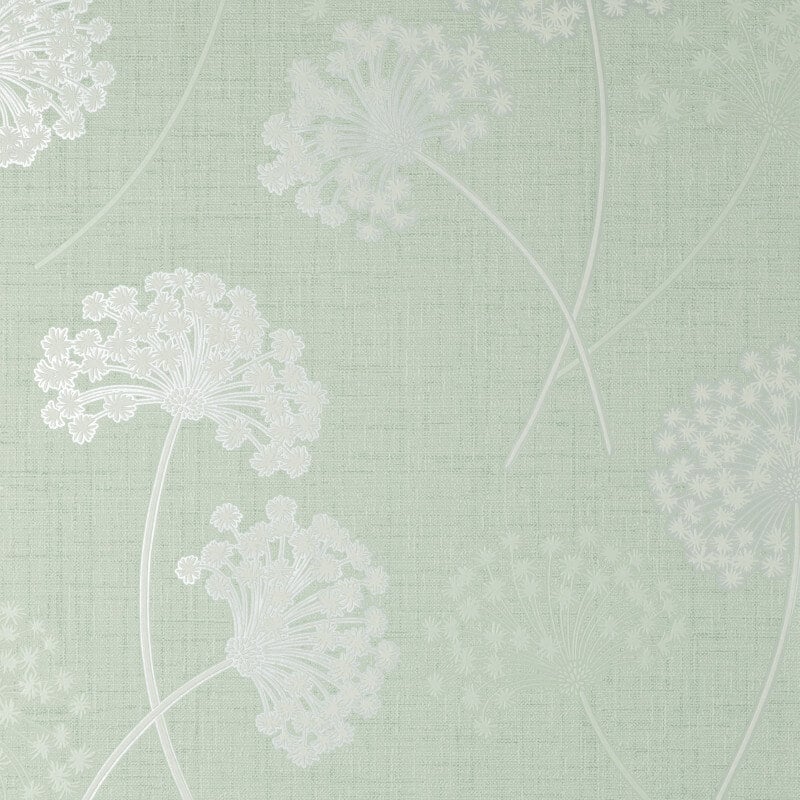 Grace Allium Flower Wallpaper - Green - Fine Décor - FD43282 - Premier Wallcovering