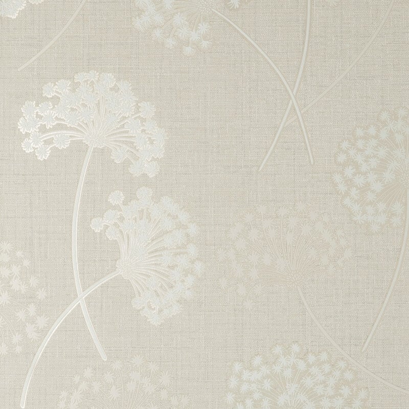 Grace Allium Flower Wallpaper - Stone - Fine Décor - FD43281 - Premier Wallcovering