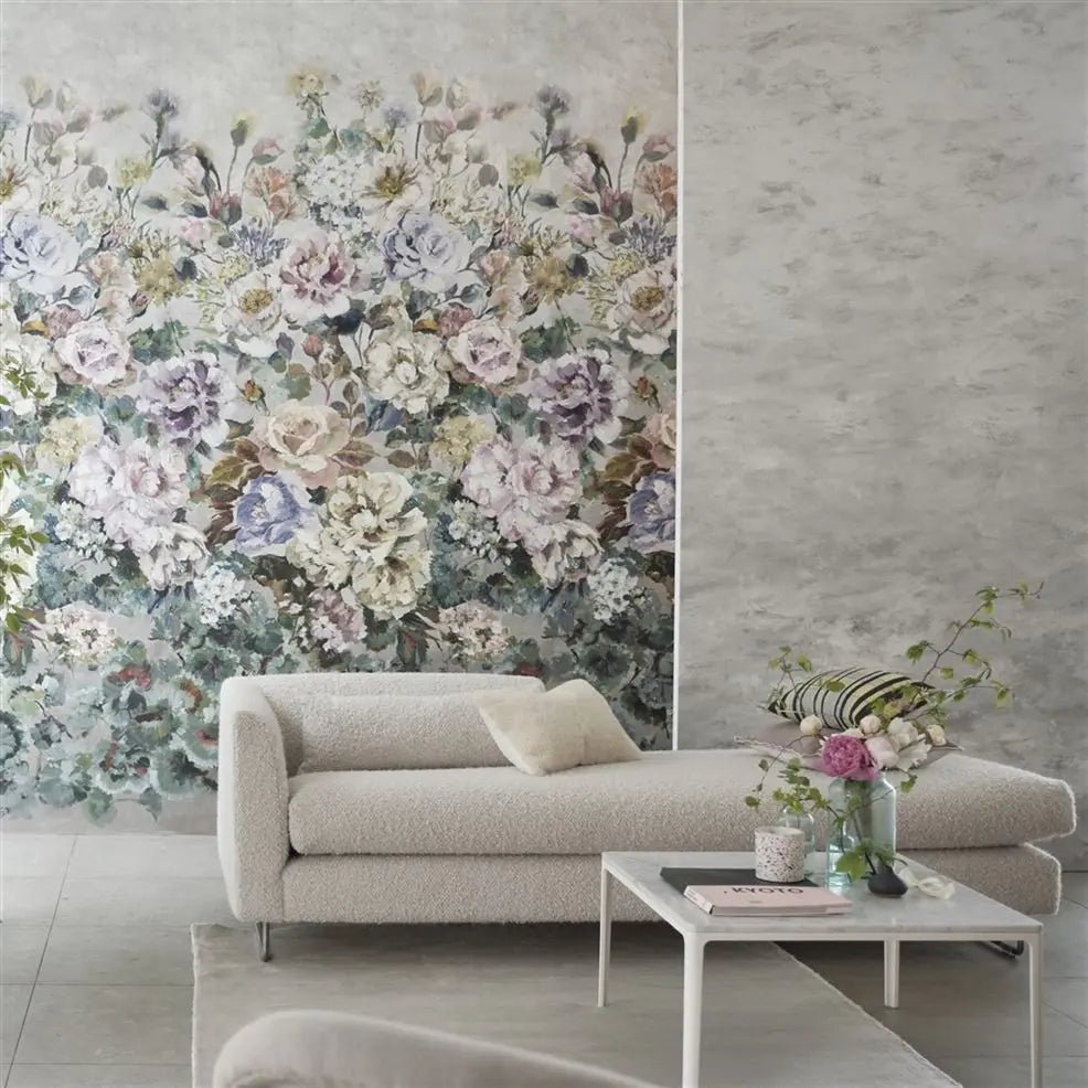 Grandiflora Rose Wallpaper - Heather - Designers Guild - PDG1123/02 - Premier Wallcovering