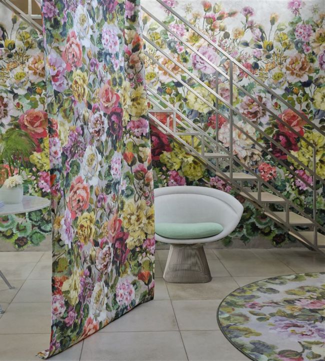 Grandiflora Rose Wallpaper - Dusk - PDG1123/01 - Designers Guild - Premier Wallcovering