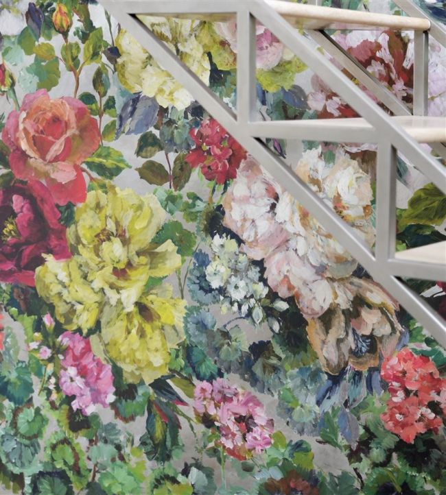 Grandiflora Rose Wallpaper - Dusk - PDG1123/01 - Designers Guild - Premier Wallcovering