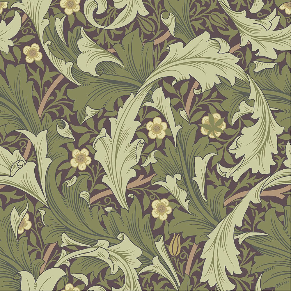 Granville Wallpaper - Green / Purple - Midbec - 82013 - Premier Wallcovering