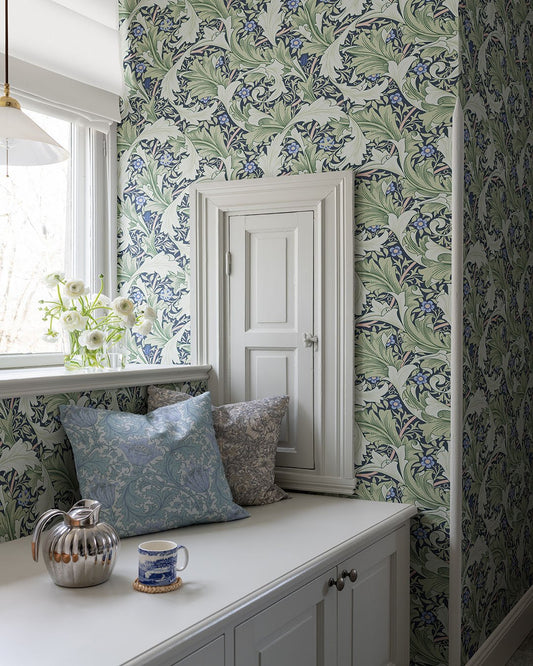 Granville Wallpaper - Blue / Green - Midbec - 82014 - Premier Wallcovering