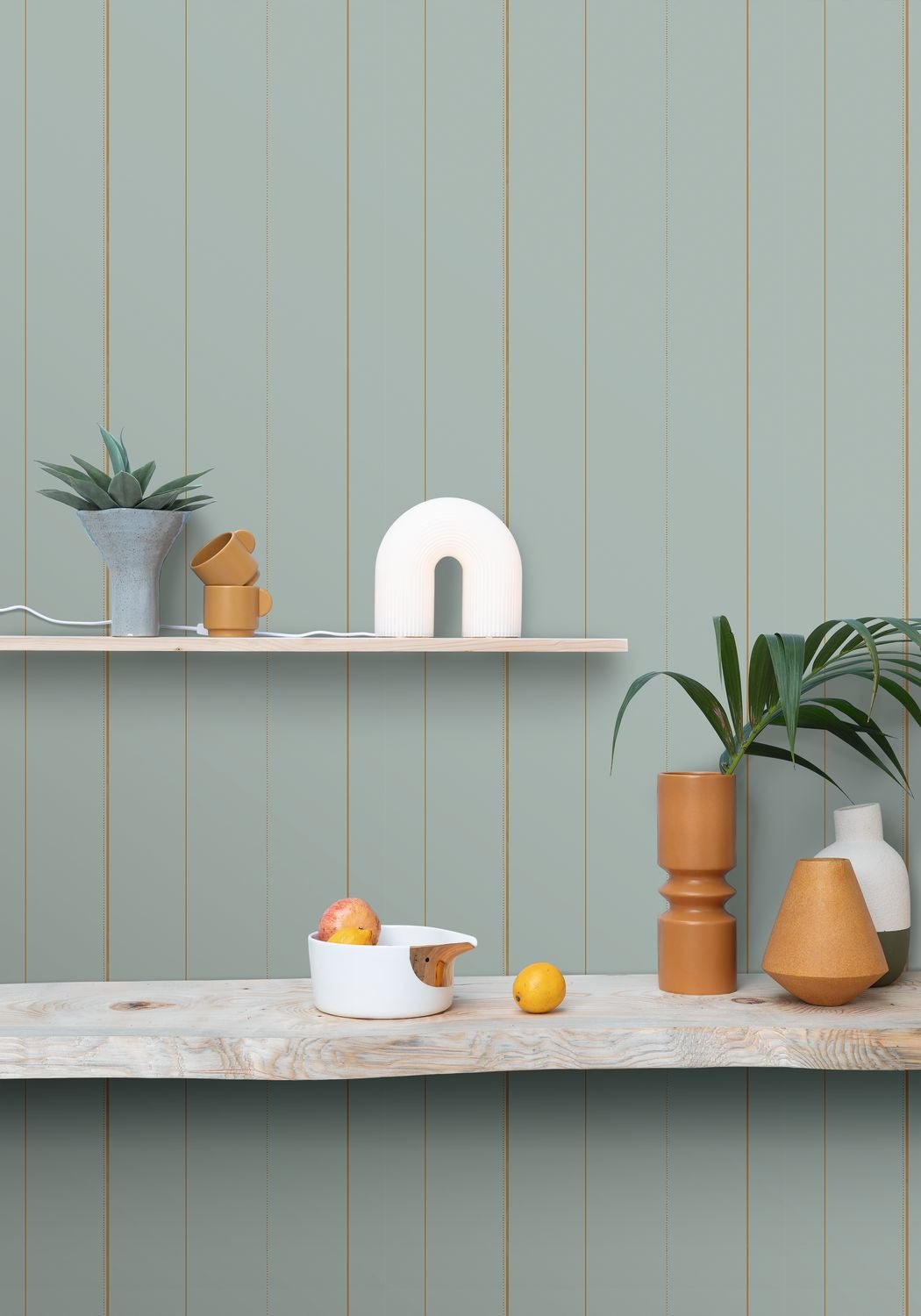 Green Life Peaceful Wallpaper - Bleu Grise - Caselio - 101726027 - Premier Wallcovering