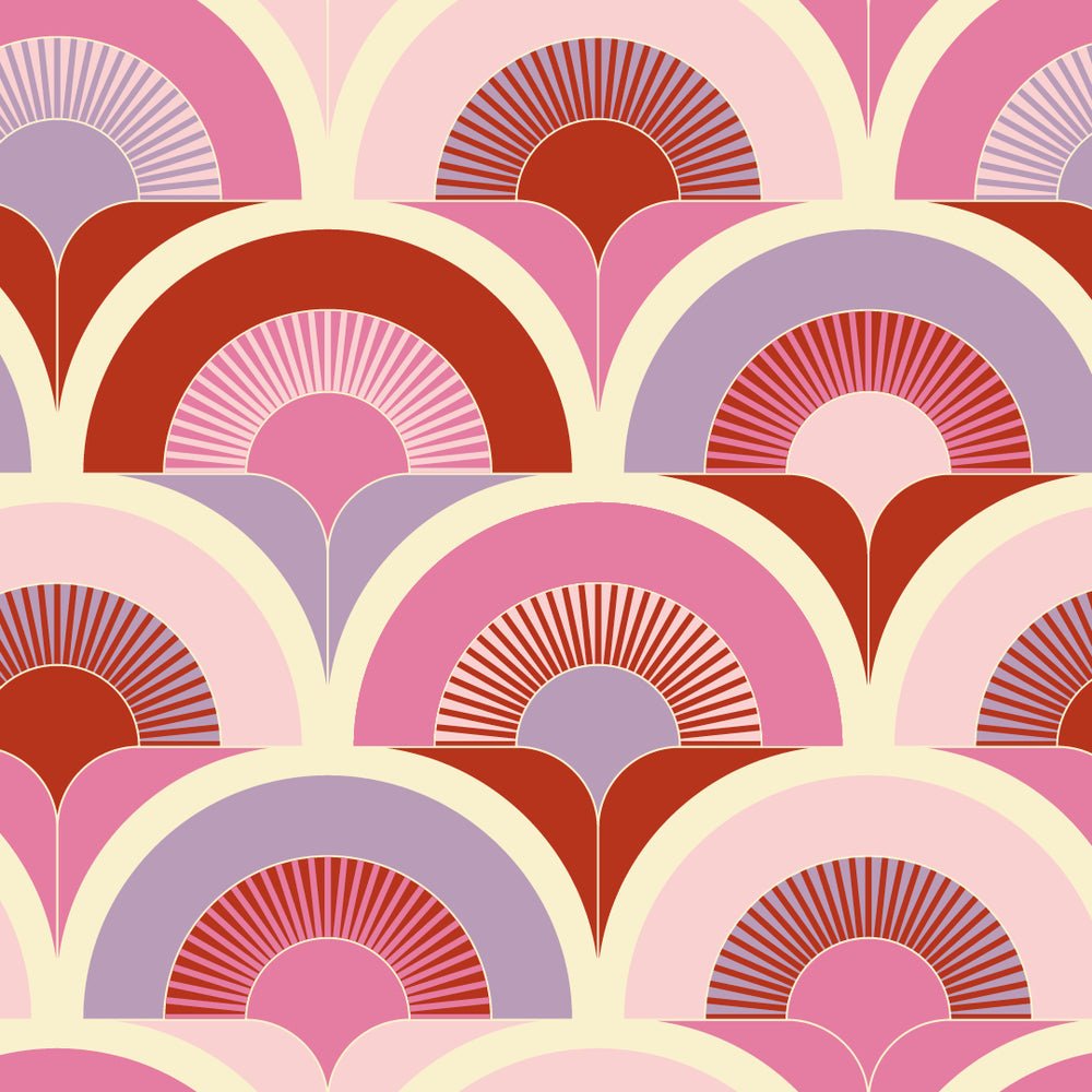 Groovy Baby Wallpaper - Candy Pinks, Strawberry Red & Lavender - Lust Home - LH900348 - Premier Wallcovering