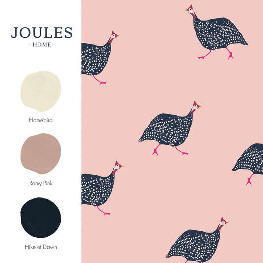 Guinea Fowl Wallpaper - Blush Pink - Joules - 118566 - Premier Wallcovering