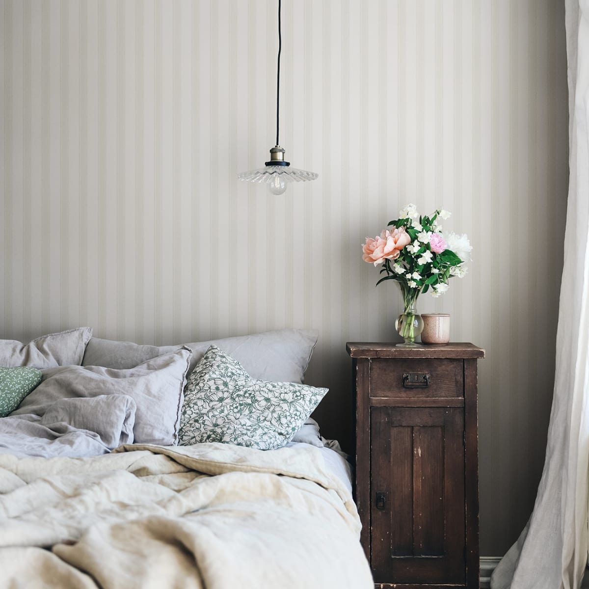 Gustav Wallpaper - Light Gray - Sandberg - 101-21 - Premier Wallcovering