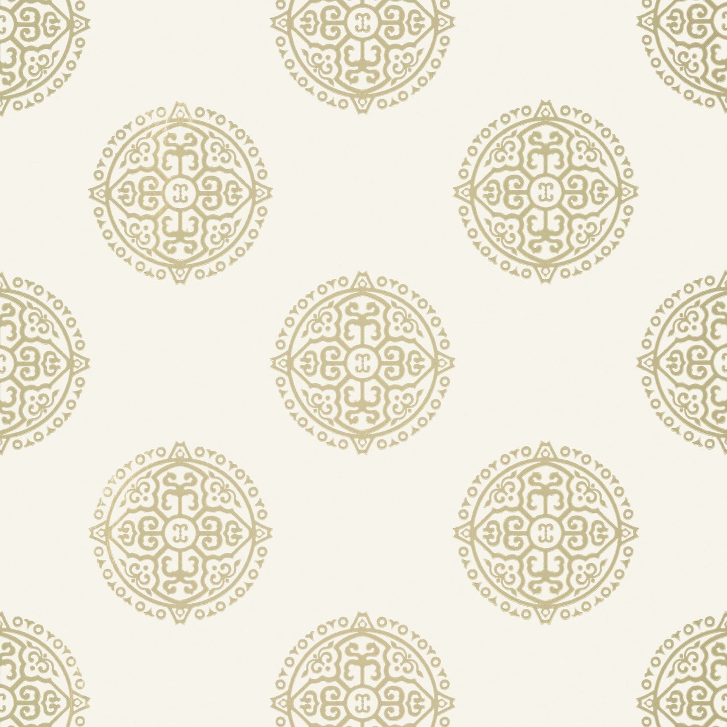 Halie Circle Wallpaper - Beige - Thibaut - T36173 - Premier Wallcovering