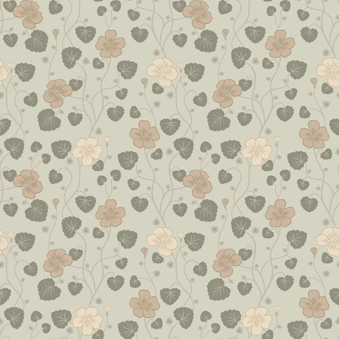 Hallie Wallpaper - Pearl - Summer Gray - Premier Wallcovering