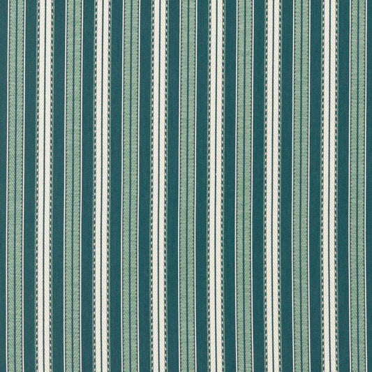 Hammersmith Woven Stripe Outdoor Fabric - Teal - Morris & Co - 237577 - Premier Wallcovering