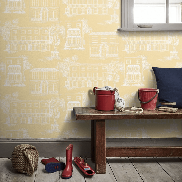 Hampstead Wallpaper - Yellow - Little Greene - 0271HAYELLO - Premier Wallcovering