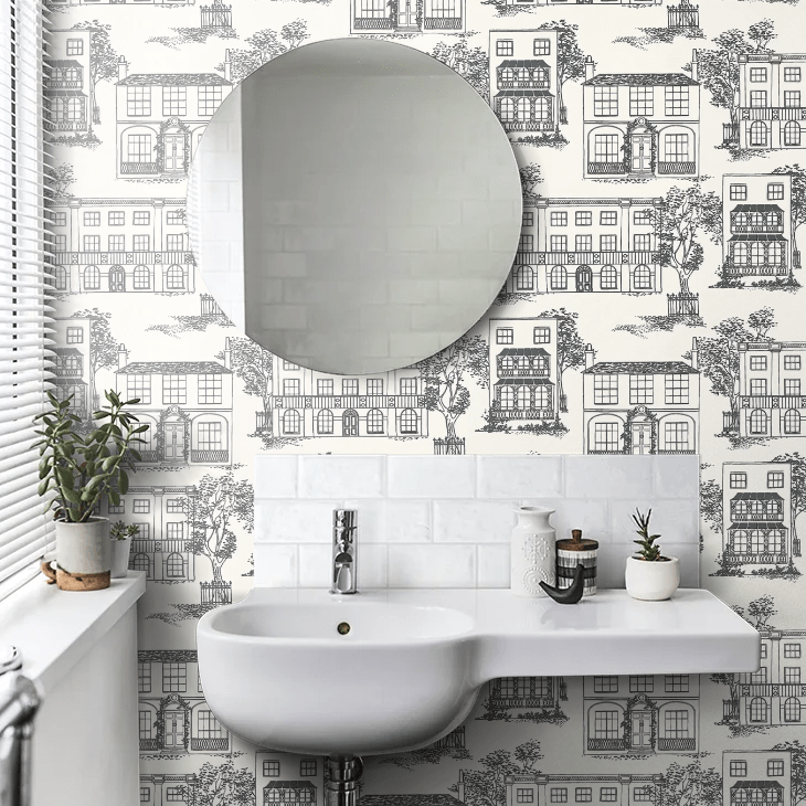 Hampstead Wallpaper - Ink Black - Little Greene - 0271HAINKZZ - Premier Wallcovering