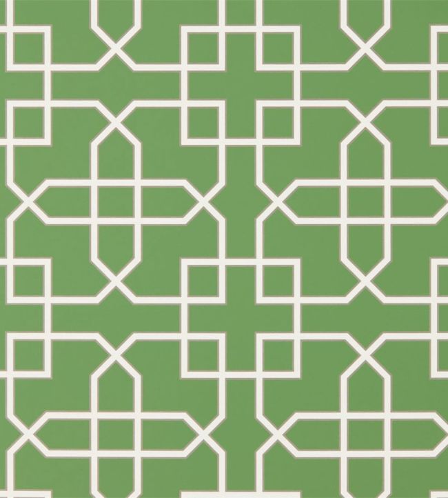 Hampton Trellis Wallpaper - Botanical Green - DGLW216660 - Sanderson - Premier Wallcovering
