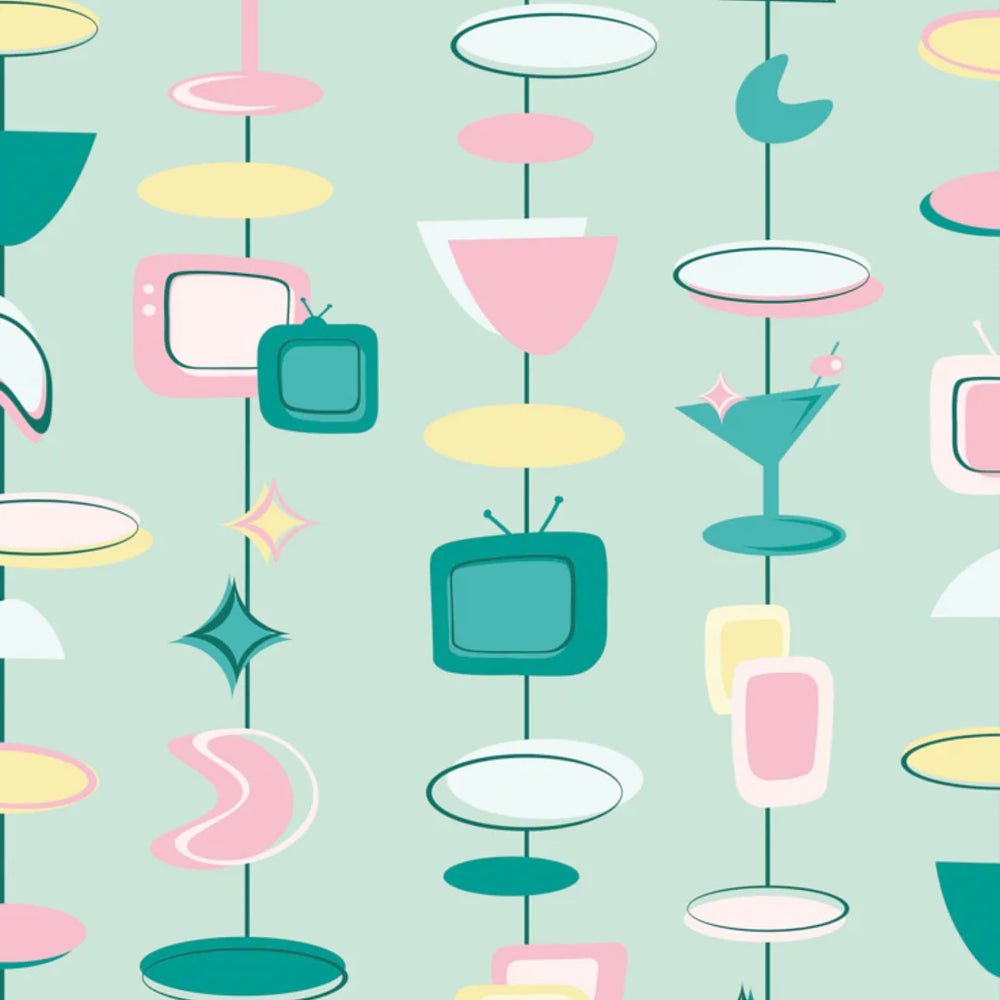 Happy Hour Wallpaper - Strawberry & Buttercream on Mint Milkshake - Lust Home - LH900580 - Premier Wallcovering