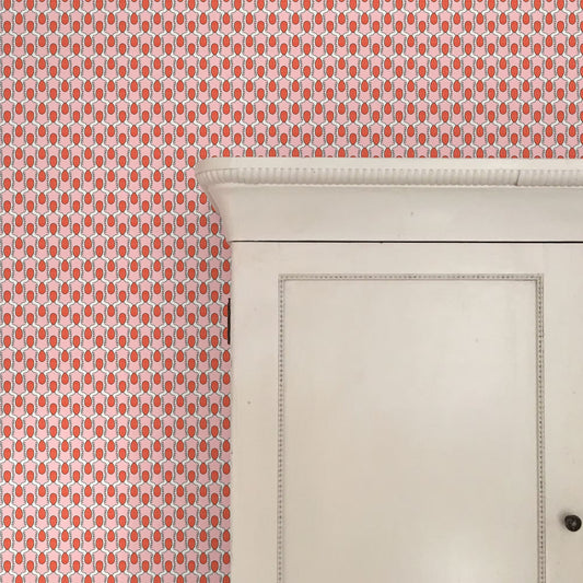 Happy People Wallpaper - Pink - Ottoline - W/HAPPY/101/1 - Premier Wallcovering