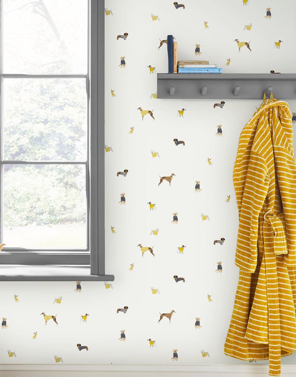 Harbour Dogs Wallpaper - Cream - Joules - 118560 - Premier Wallcovering