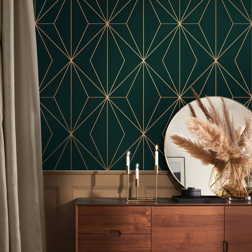 Harmony Wallpaper - Emerald - Graham & Brown - 119801 - Premier Wallcovering