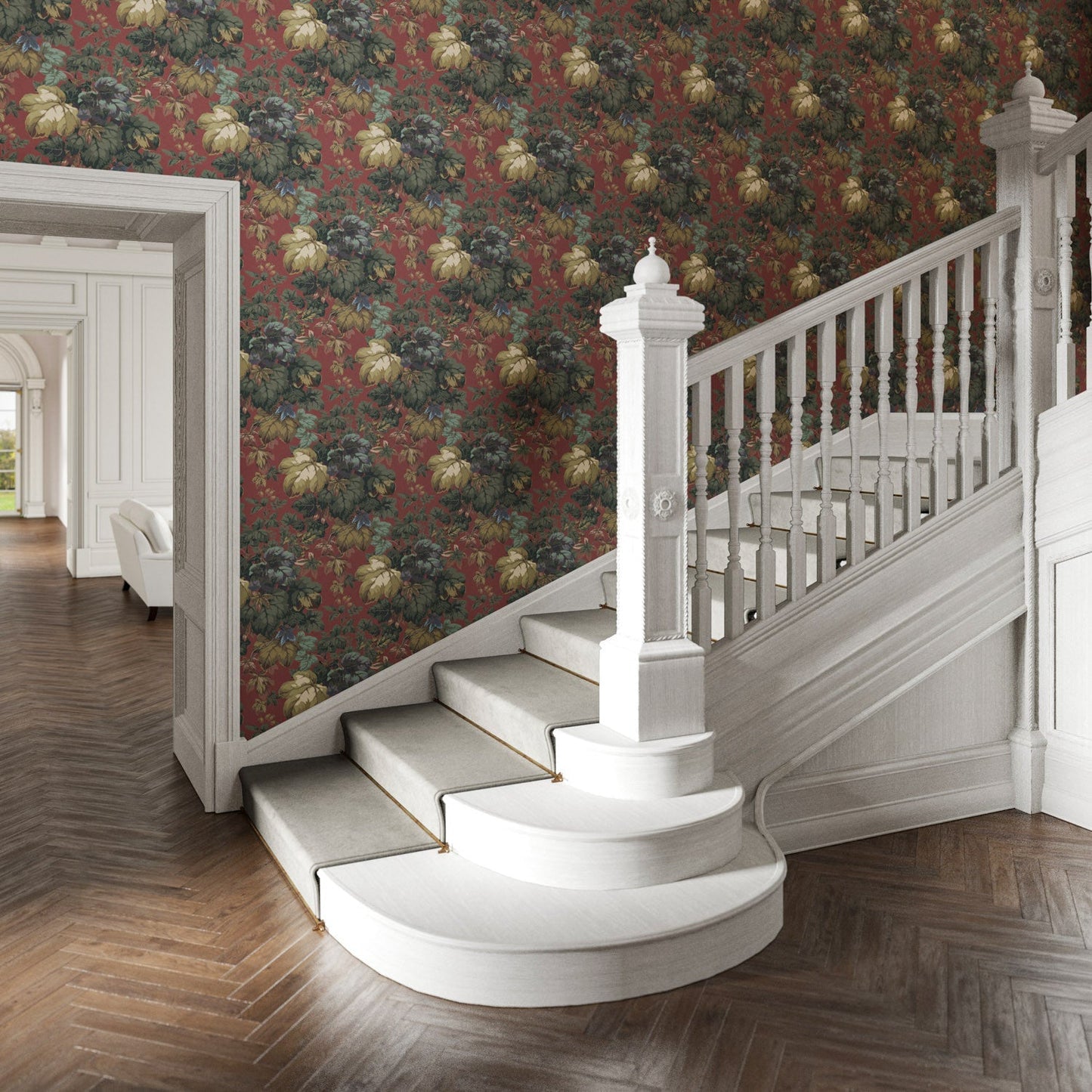 Hathersage Wallpaper - Redwood - Warner House - Premier Wallcovering