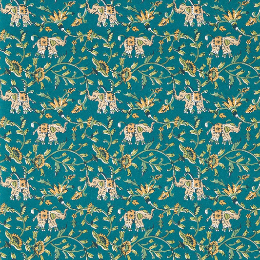 Hathi Wallpaper - Sage/Blush - Clarke & Clarke - W0236/05 - Premier Wallcovering