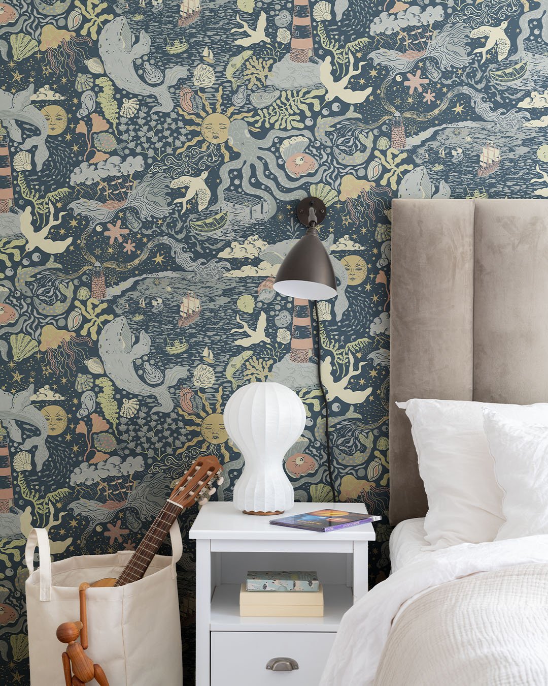 Havet Wallpaper - Dark Blue - Midbec - 29018 - Premier Wallcovering