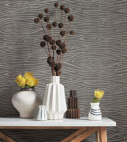 Haywood Wallpaper - Grey - Thibaut - T75132 - Premier Wallcovering