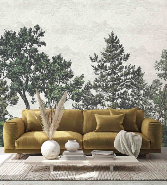 Heaton Park Wallpaper - Mural - Evergreen - Woodchip & Magnolia - WM - 388 - 02RM - Premier Wallcovering