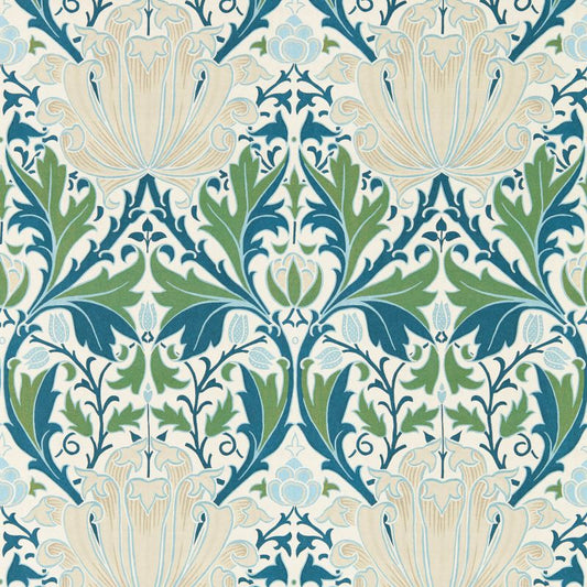 Helena Wallpaper - Indigo/Forest - 217360 - Morris & Co - Premier Wallcovering