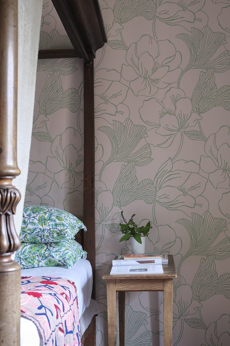 Helleborus Wallpaper - Green - 5609 - Farrow & Ball - Premier Wallcovering