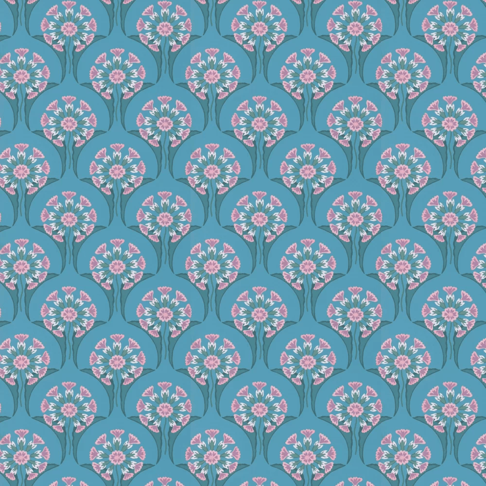 Hencroft Wallpaper - Azure - Little Greene - 0245HEAZURE - Premier Wallcovering