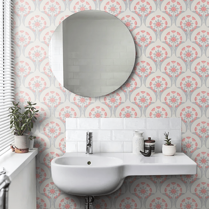 Hencroft Wallpaper - Bone China - Little Greene - 0245HEBONEC - Premier Wallcovering