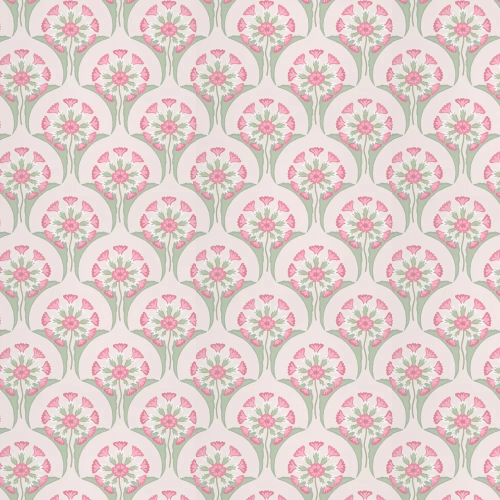Hencroft Wallpaper - Pink Primula - Little Greene - 0245HEPINKP - Premier Wallcovering