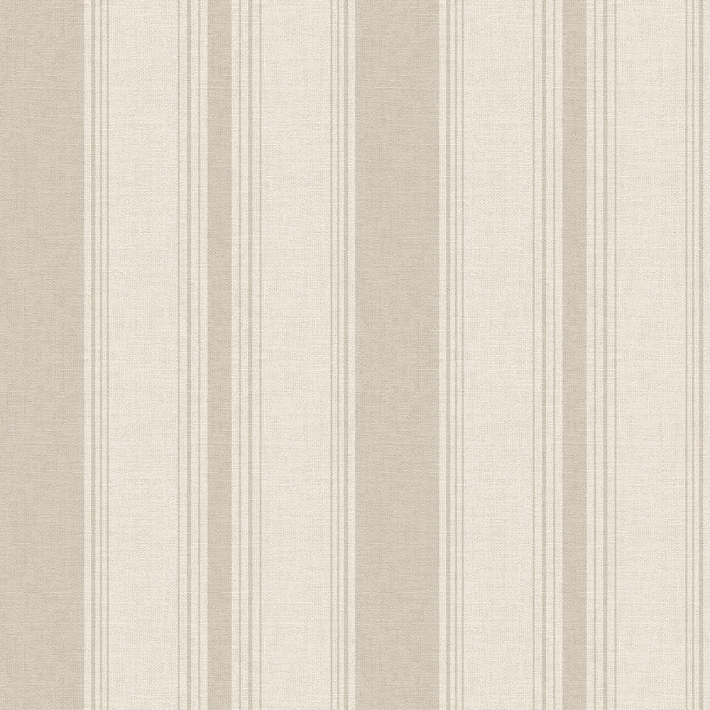 Heritage Stripe Wallpaper - Vintage Cream and Stone - LAN100071 - Lucie Annabel - Premier Wallcovering