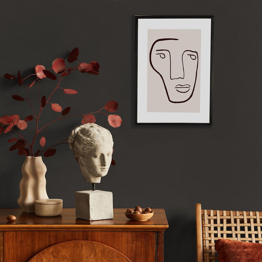 Heritage Texture Wallpaper - Charcoal & Gold - Superfresco Easy - 122426 - Premier Wallcovering