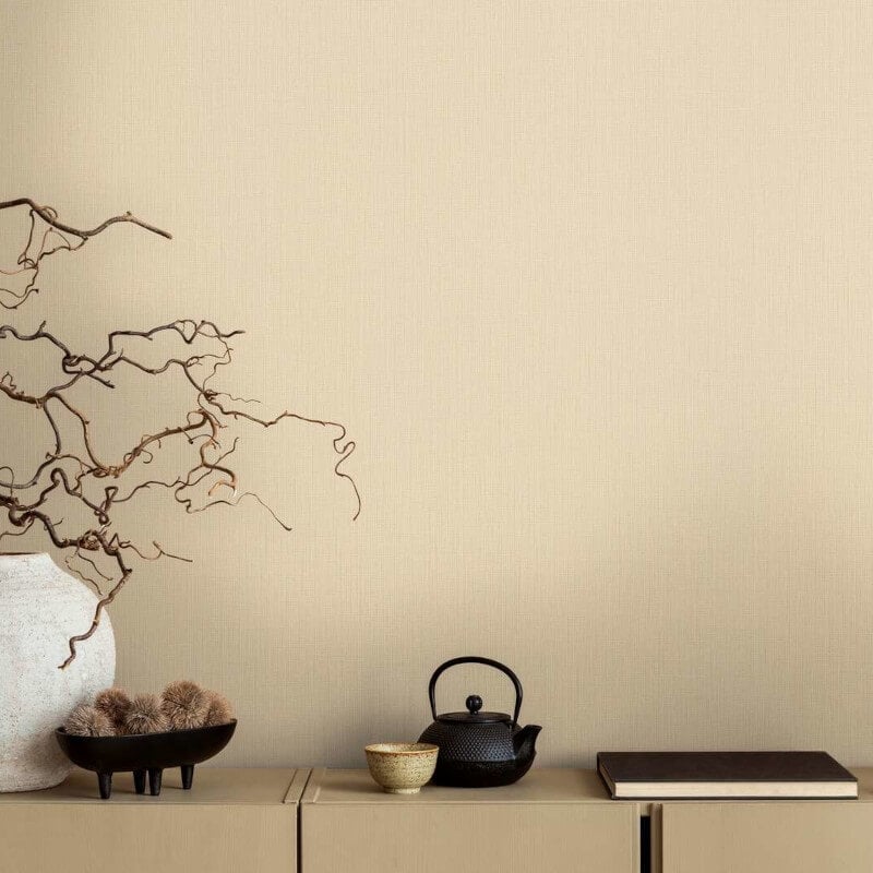 Hessian Texture Wallpaper - Yellow - Michalsky Living - 39987-1 - Premier Wallcovering