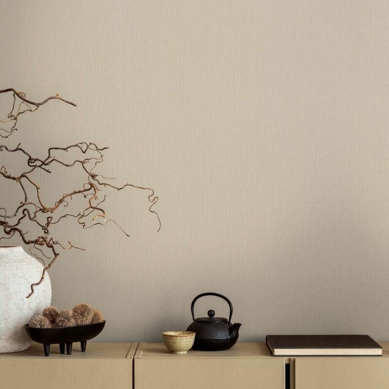 Hessian Texture Wallpaper - Beige - Michalsky Living - 39986-7 - Premier Wallcovering