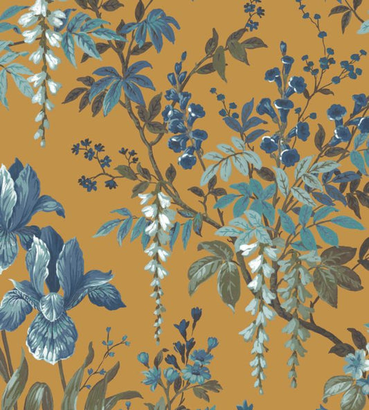 Hestia Fabric - Mustard - Woodchip & Magnolia - WMF - 364 - 02VD - Premier Wallcovering