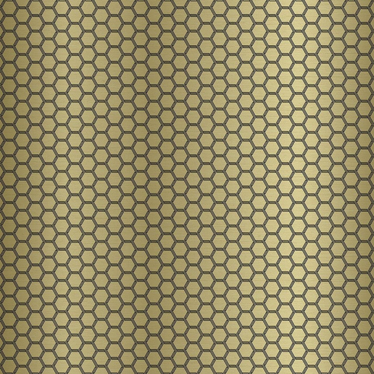 Hexie Platinum Fantasia Wallpaper - Gold - Ted Baker - 12631 - Premier Wallcovering