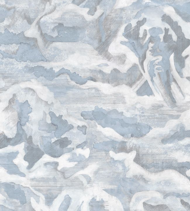 Hidden Clouds Wallpaper - Pastel Blue - Brand McKenzie - BMWL005/05B - Premier Wallcovering
