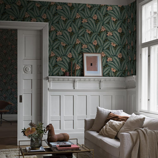 Hidden Ivy Wallpaper - Green - Boråstapeter - 2250 - Premier Wallcovering
