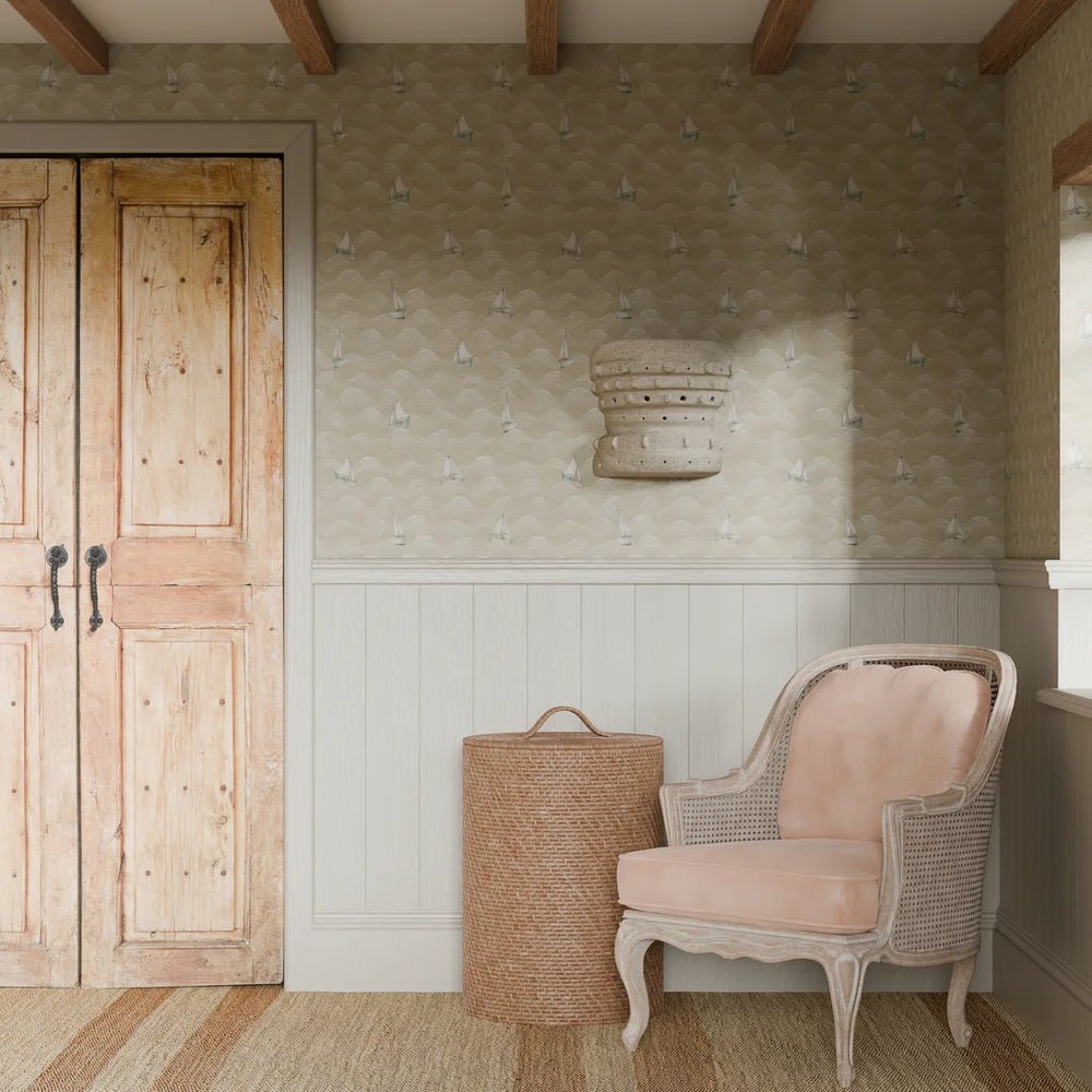 High Tide Wallpaper - Sand - LAN100299 - Lucie Annabel - Premier Wallcovering