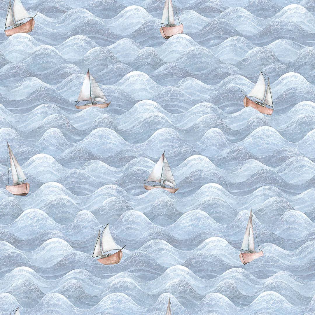 High Tide Wallpaper - Cornflower Blue - LAN100297 - Lucie Annabel - Premier Wallcovering