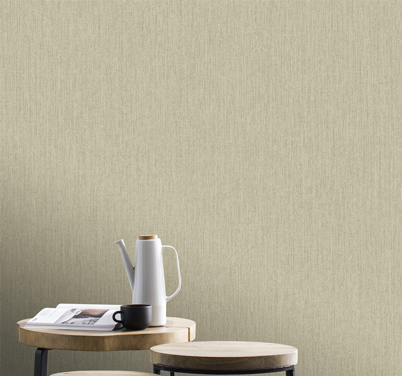Highgrove Plain Wallpaper - Gold - Rasch - 275192 - Premier Wallcovering