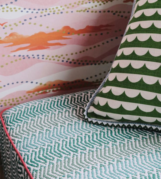 Himba Performance Fabric - Turchese - Christopher Farr Cloth - CFF225 - 31 - Premier Wallcovering