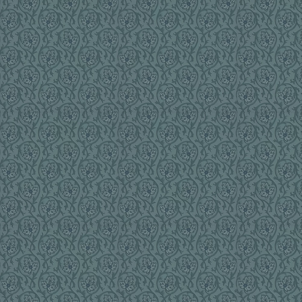 Hoja Wallpaper - Air Force Blue - Little Greene - 0263HOAIRFO - Premier Wallcovering