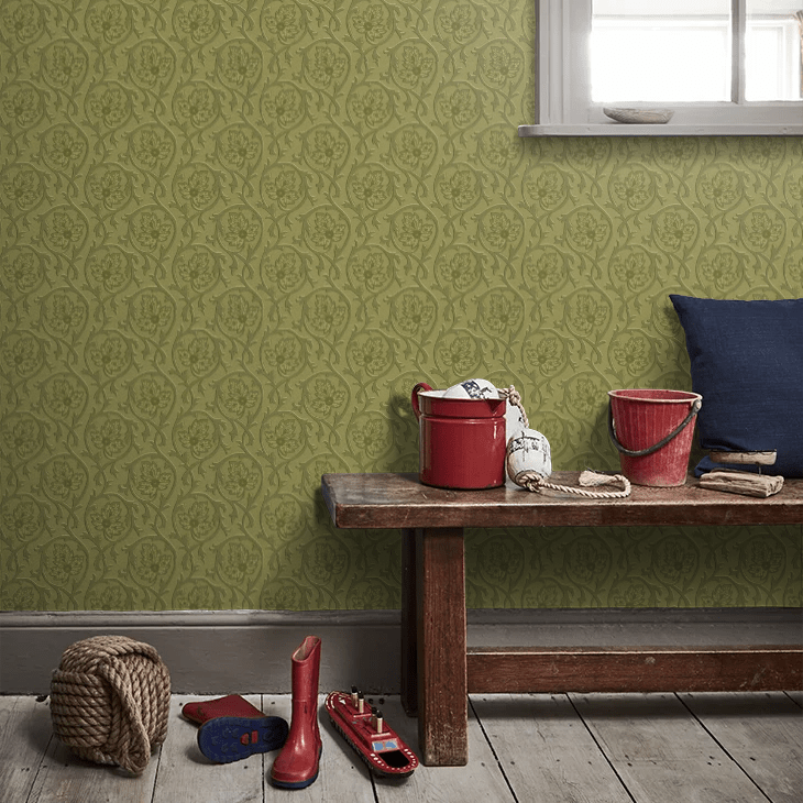 Hoja Wallpaper - Garden - Little Greene - 0263HOGARDE - Premier Wallcovering