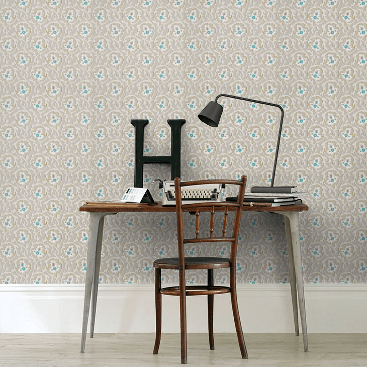 Hoja Wallpaper - Cool Arbour - Little Greene - 0263HOCOOLA - Premier Wallcovering